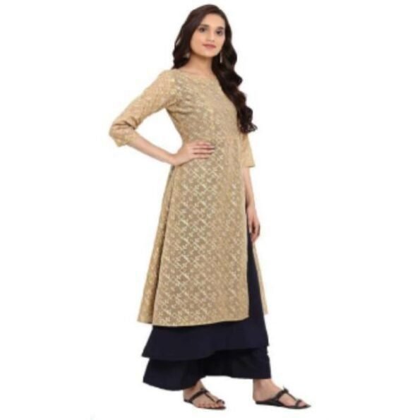 Women's Floral Print Cotton Blend A-line Kurta