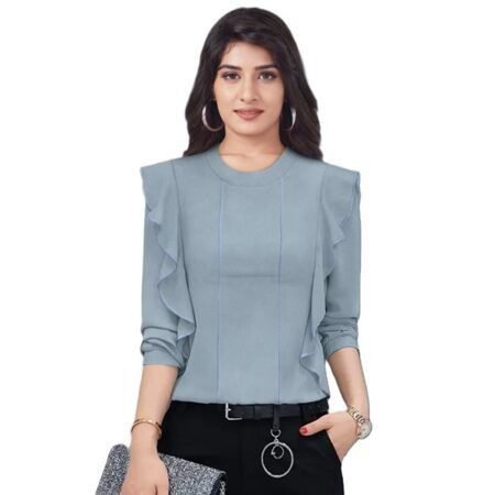 Women's Classy Short Sleeves Square Neck Top