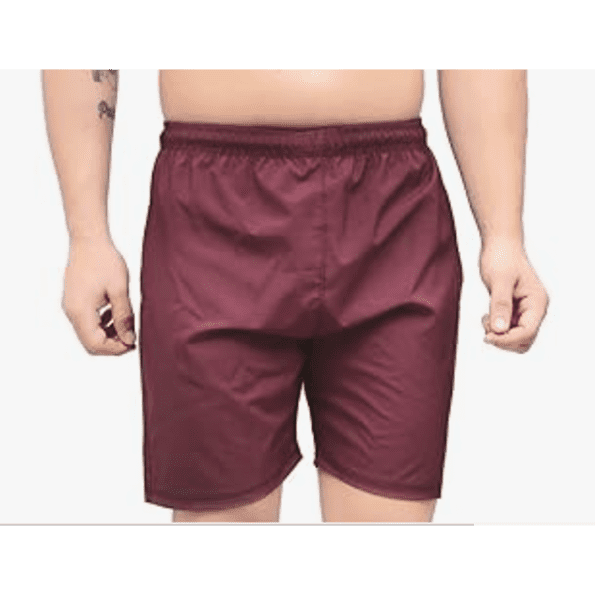 Men's Solid Maroon Sports Shorts