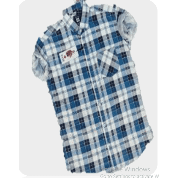 Men's Fancy Ruff Boys Collared Check Shirt