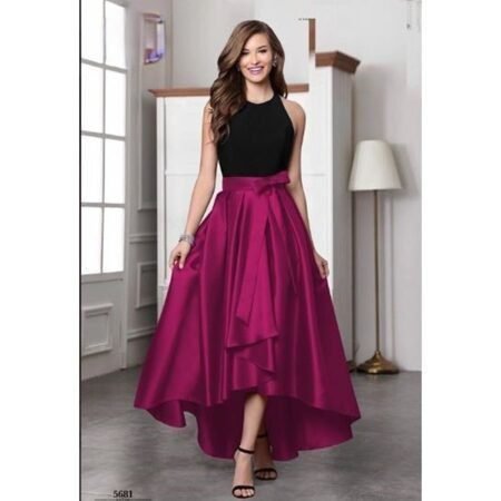 Women's Fancy Nylon Maroon Gown