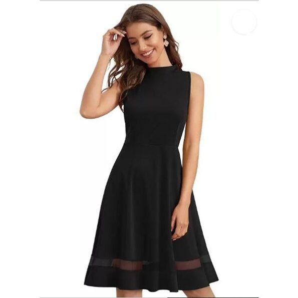 Women's Attractive Skater Black Dress