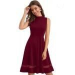 Women's Cool Skater Maroon Dress