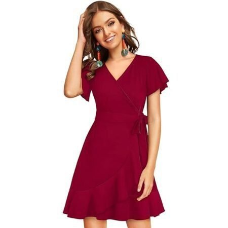 Women's Premium Maroon Bodycon Dress