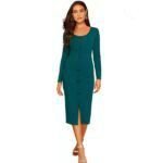 Women's Fancy Green Bodycon Dress