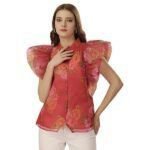 Women's Stylish And Casual Floral Print Top