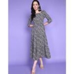 Women's Floral Print Fit & Flare Dress