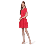 Women's Stylish Solid Regular Fit Round Neck Lightweight Dress