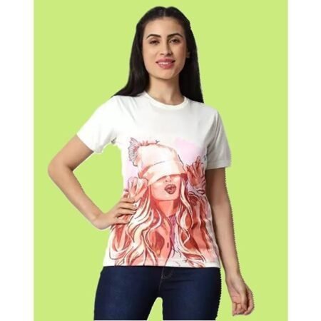 Women's Classy And Casual Regular Fit Graphic Printed T-Shirt