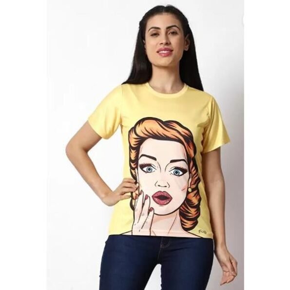 Women's Attractive And Casual Regular Fit Graphic Printed T-Shirt