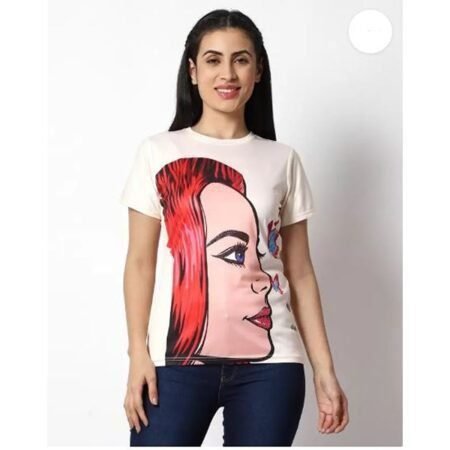 Women's Cool And Casual Regular Fit Graphic Printed T-Shirt