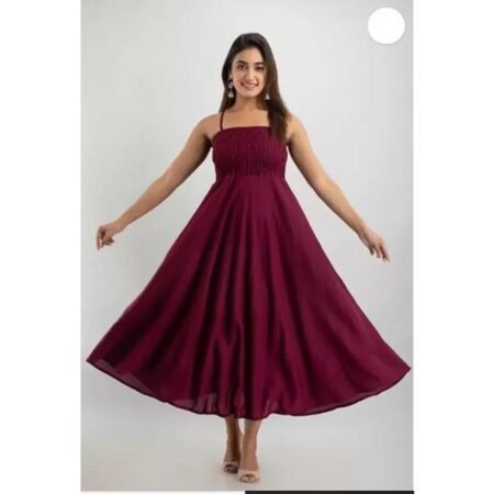 Women's Gown Maroon Dress