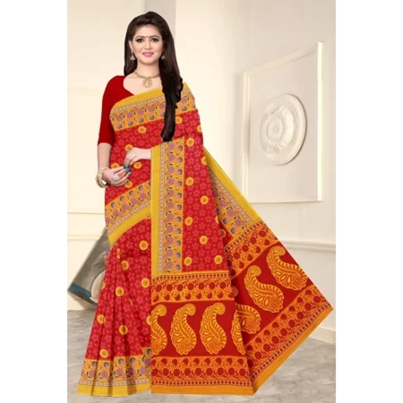 Women's Classy Cotton Printed Saree