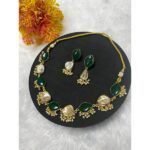 Pearl Set With Monalisa Stones