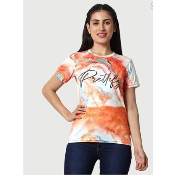 Women's Attractive And Casual Regular Fit Printed T-Shirt