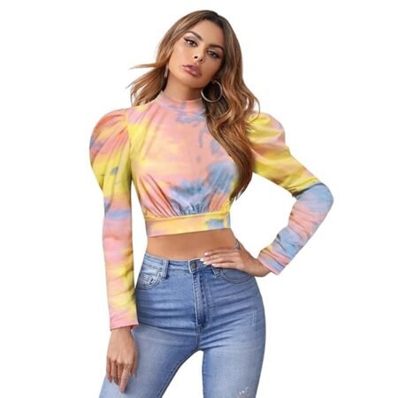 Women's Full Sleeves Solid Multicolor Top