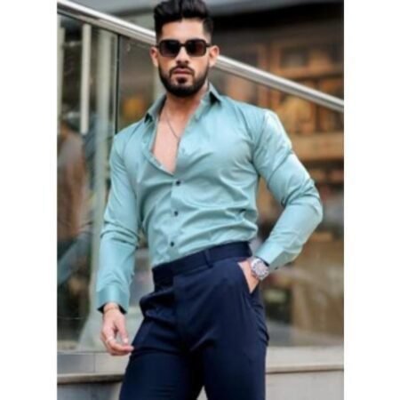 Men's Slim Fit Solid Formal Shirts