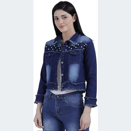 Women's Trendy Embellished Latest Denim Jacket