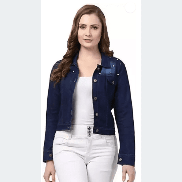 Women's Attractive Embellished Latest Denim Jacket