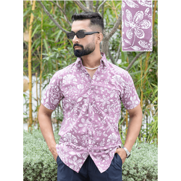 Men's Trendy Cotton Casual Vouge Half Sleeve Shirts