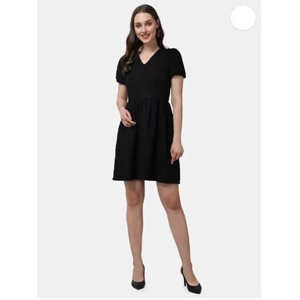 Women's Fit and Flare Black Dress