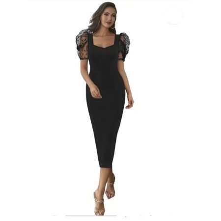 Women's Classy Black Bodycon Dress