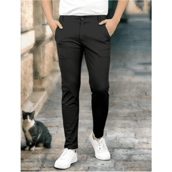 Men's Fancy Relaxed Slim Fit Easy Wash Trousers