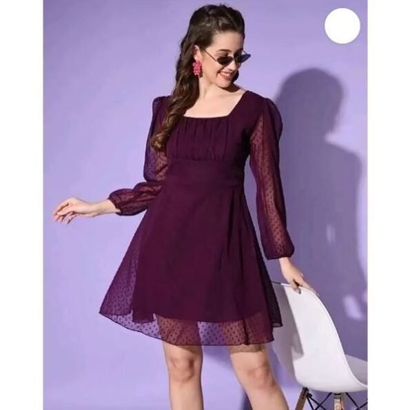 Women's Attractive Purple Knee length Dress