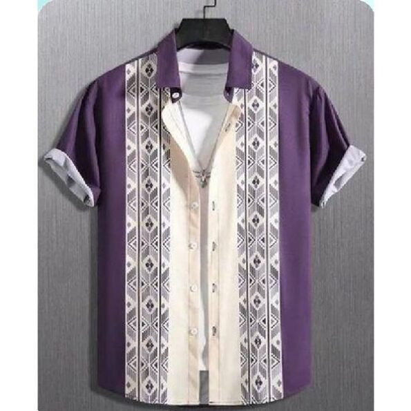 Men's Fancy Cotton Casual Vouge Half Sleeve Shirts