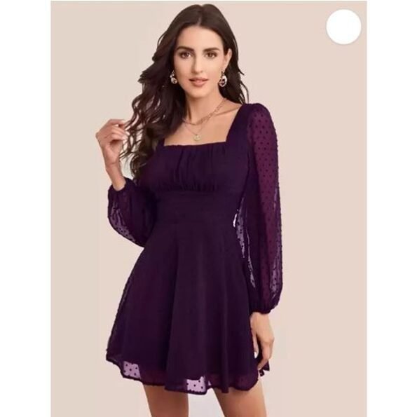 Women's Fancy Purple Knee length Dress