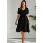 Women's Stylish Black Knee length Dress