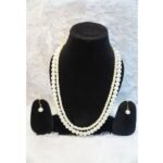 Long White Pearl Jewellery Set