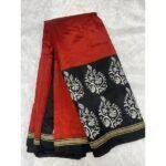 Women's Red Semi Silk Saree