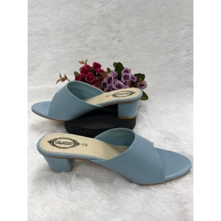 Women's Chunky Light Blue Heeled Sandals