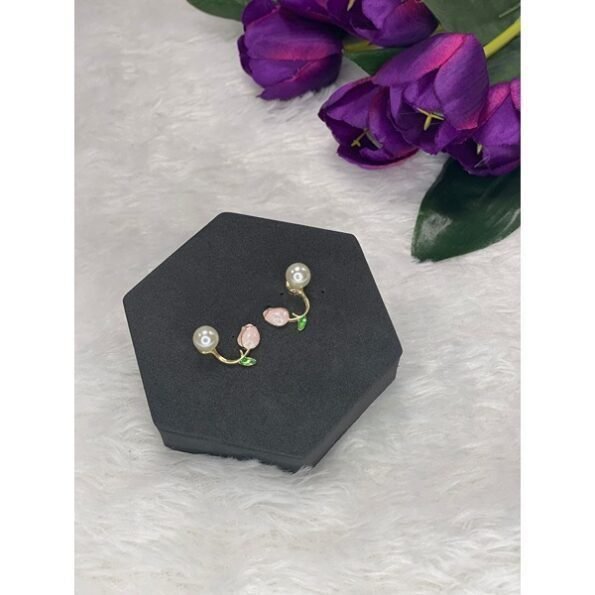 Korean Fashion Style Gold Plated Pearl Stud Earring Set