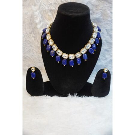 Women Drop Blue Pearl Jewellery Set