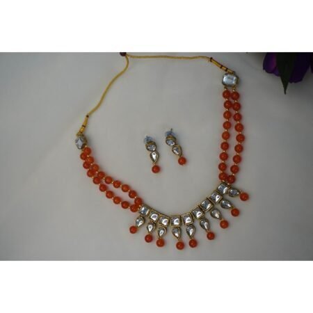 Artificial Kundan Fancy Long Necklace Set