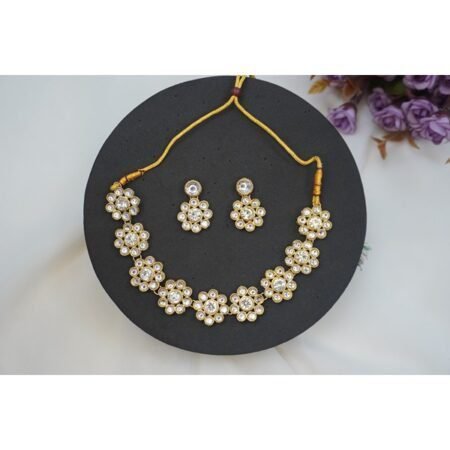 Gold-Plated Flower Jewellery Set