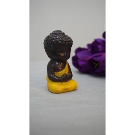 Meditating Baby Buddha Mustard Color Miniature