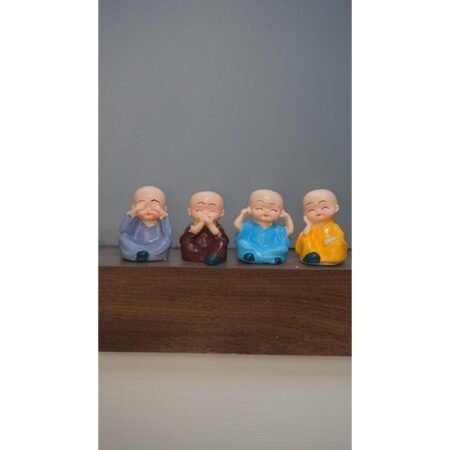 Little Sitting Monks (Set Of Four)