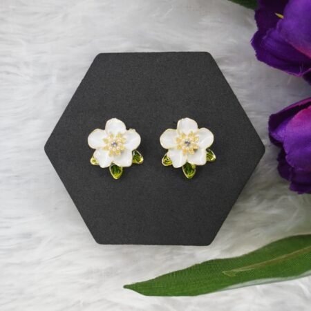 Artificial Floral Studded Earrings