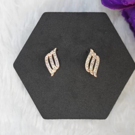 Gold-Plated Crystal Studded Earrings