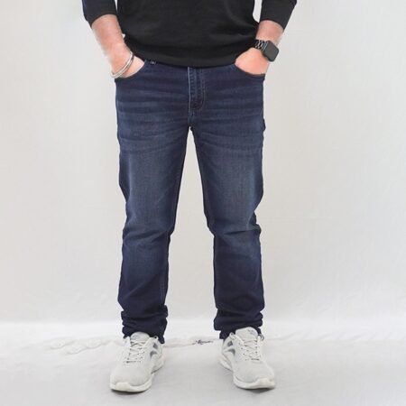 Men's Relaxed Fit Solid Blue Color Jeans