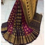 Women Adorable Dual Color Printed Silk Sarees