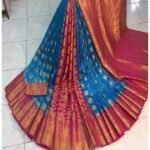 Women Adorable Dual Color Printed Silk Sarees