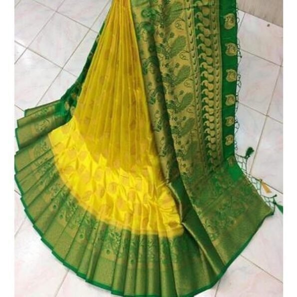 Women Attractive Solid Printed Silk Sarees