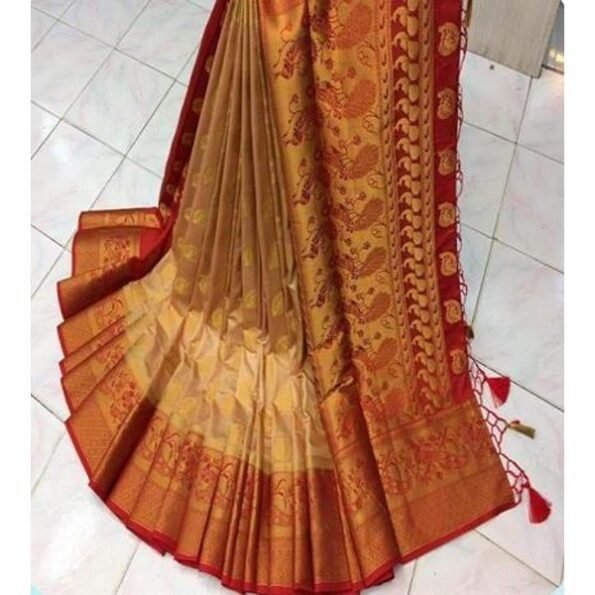 Women Attractive Solid Printed Silk Sarees