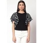 Women's Official Daily Wear Printed Collar Tops & Tees