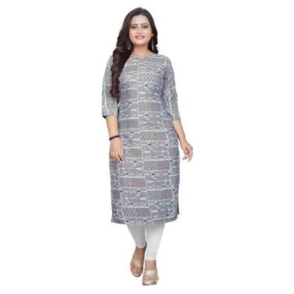 Women's Long Printed Full Sleeve Western Kurtis