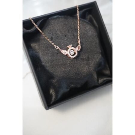 Elegance Crystal Stone Rose Gold Necklace